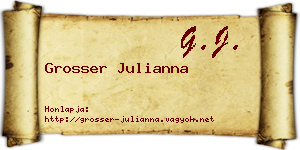 Grosser Julianna névjegykártya